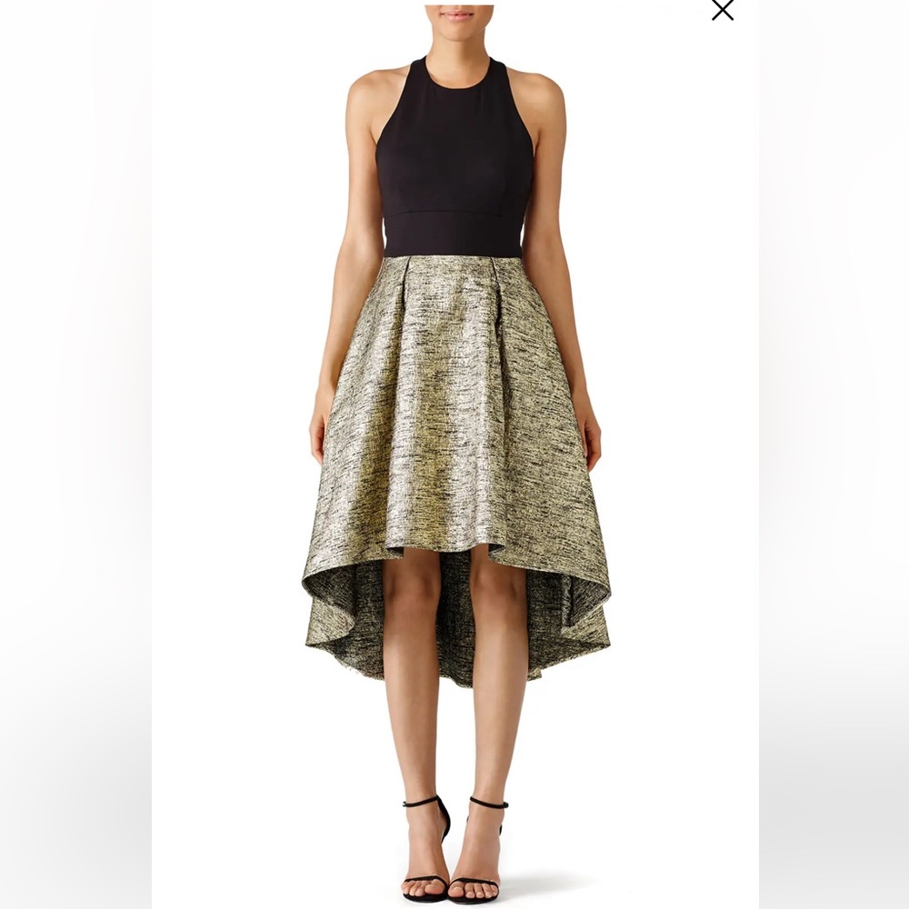 Hutch Black and Gold High Low Dress Size 2. New with tags!